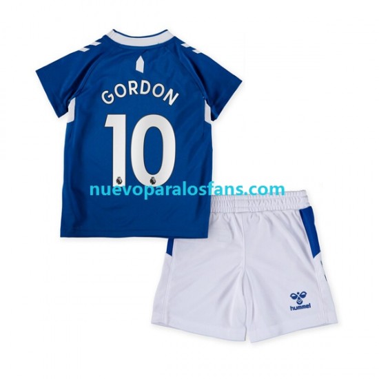 Camiseta de Fútbol Everton Gordon 10 Niño Casa 2022-2023 Manga Corta