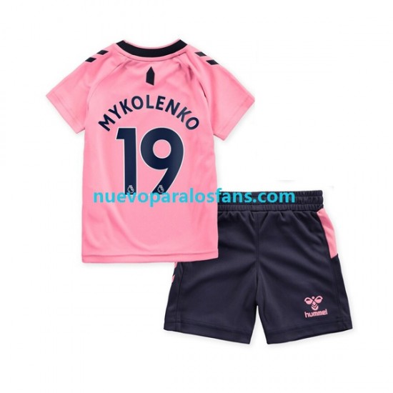 Camiseta de Fútbol Everton Mykolenko 19 Niño Exterior 2022-2023 Manga Corta