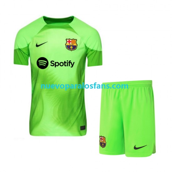 Camiseta de Fútbol FC Barcelona Portero Niño Casa 2022-2023 Manga Corta