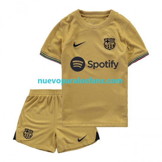 Camiseta de Fútbol FC Barcelona Niño Exterior 2022-2023 Manga Corta