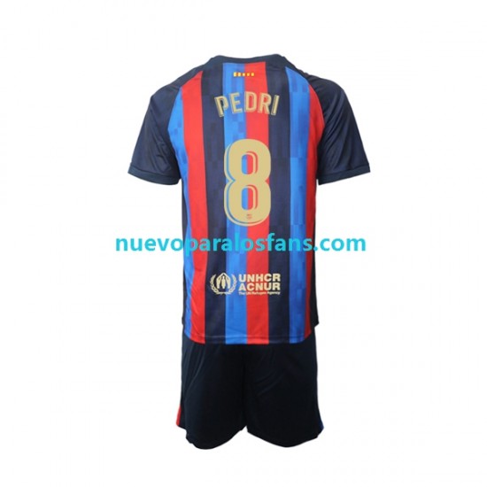 Camiseta de Fútbol FC Barcelona Pedri 8 Niño Casa 2022-2023 Manga Corta