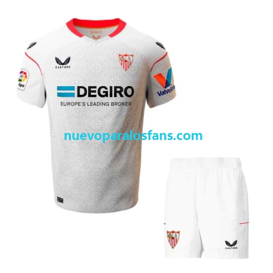 Camiseta de Fútbol Sevilla FC Niño Casa 2022-2023 Manga Corta