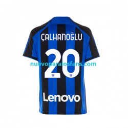 Camiseta de Fútbol Inter Milan Hakan Calhanoglu 20 Hombre Casa 2022-2023 Manga Corta