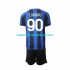 Camiseta de Fútbol Inter Milan Romelu Lukaku 90 Niño Casa 2022-2023 Manga Corta