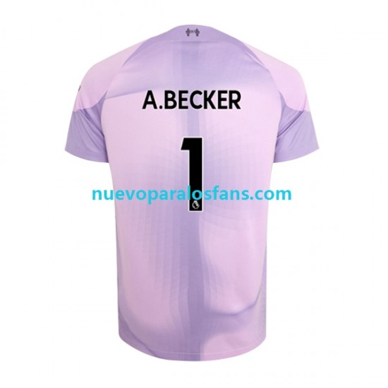 Camiseta de Fútbol Liverpool Alisson Becker 1 Portero Hombre Casa 2022-2023 Manga Corta