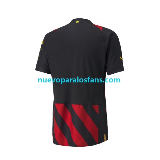 Camiseta de Fútbol Manchester City Hombre Exterior 2022-2023 Manga Corta