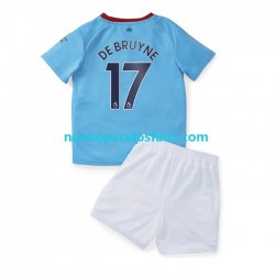 Camiseta de Fútbol Manchester City De Bruyne 17 Niño Casa 2022-2023 Manga Corta
