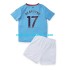 Camiseta de Fútbol Manchester City De Bruyne 17 Niño Casa 2022-2023 Manga Corta
