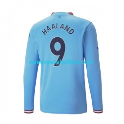 Camiseta de Fútbol Manchester City Haaland 9 Hombre Casa 2022-2023 Manga Larga