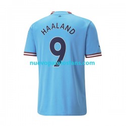 Camiseta de Fútbol Manchester City Haaland 9 Hombre Casa 2022-2023 Manga Corta