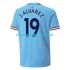 Camiseta de Fútbol Manchester City J. ALVAREZ 19 Hombre Casa 2022-2023 Manga Corta