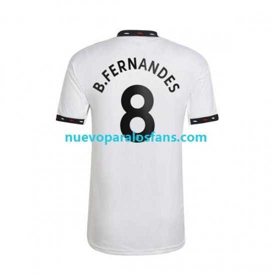 Camiseta de Fútbol Manchester United Bruno Fernandes 8 Hombre Exterior 2022-2023 Manga Corta