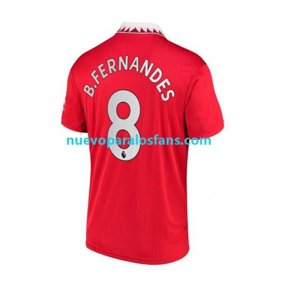 Camiseta de Fútbol Manchester United Bruno Fernandes 8 Hombre Casa 2022-2023 Manga Corta