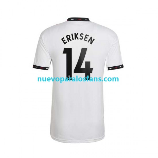 Camiseta de Fútbol Manchester United Christian Eriksen 14 Hombre Exterior 2022-2023 Manga Corta