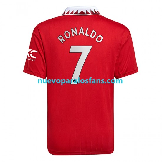 Camiseta de Fútbol Manchester United Cristiano Ronaldo 7 Hombre Casa 2022-2023 Manga Corta