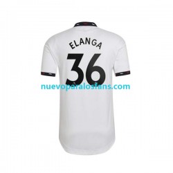 Camiseta de Fútbol Manchester United Elanga 36 Hombre Exterior 2022-2023 Manga Corta