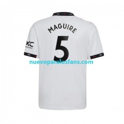 Camiseta de Fútbol Manchester United Harry Maguire 5 Hombre Exterior 2022-2023 Manga Corta