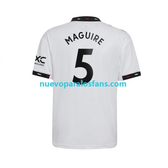 Camiseta de Fútbol Manchester United Harry Maguire 5 Hombre Exterior 2022-2023 Manga Corta