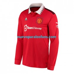 Camiseta de Fútbol Manchester United Hombre Casa 2022-2023 Manga Larga