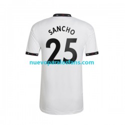 Camiseta de Fútbol Manchester United Jadon Sancho 25 Hombre Exterior 2022-2023 Manga Corta