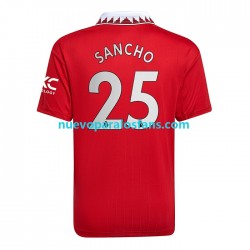 Camiseta de Fútbol Manchester United Jadon Sancho 25 Hombre Casa 2022-2023 Manga Corta