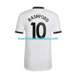 Camiseta de Fútbol Manchester United Rashford 10 Hombre Exterior 2022-2023 Manga Corta