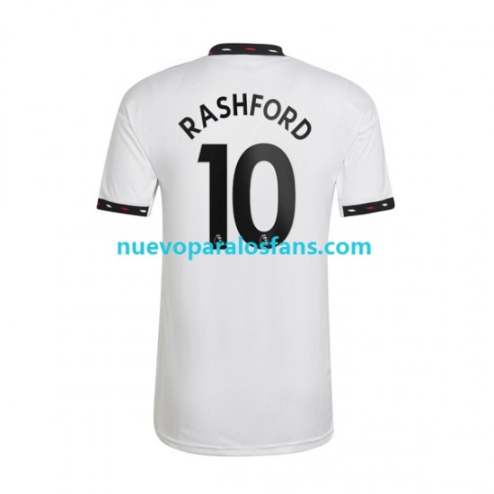 Camiseta de Fútbol Manchester United Rashford 10 Hombre Exterior 2022-2023 Manga Corta