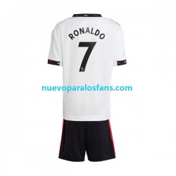Camiseta de Fútbol Manchester United Ronaldo 7 Niño Exterior 2022-2023 Manga Corta