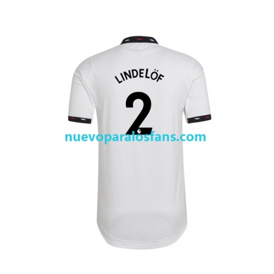 Camiseta de Fútbol Manchester United Victor Lindelof 2 Hombre Exterior 2022-2023 Manga Corta