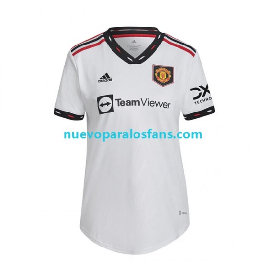 Camiseta de Fútbol Manchester United Mujer Exterior 2022-2023 Manga Corta