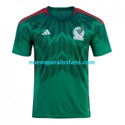 Camiseta de Fútbol México Hombre Casa Copa Mundial 2022 Manga Corta