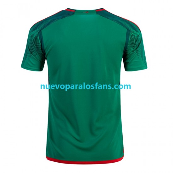 Camiseta de Fútbol México Hombre Casa Copa Mundial 2022 Manga Corta