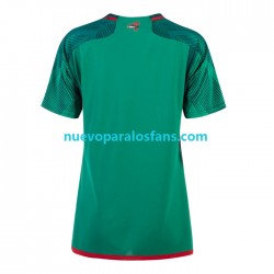 Camiseta de Fútbol México Mujer Casa 2022-2023 Manga Corta