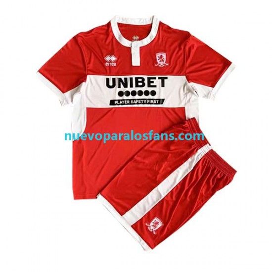 Camiseta de Fútbol Middlesbrough Niño Casa 2022-2023 Manga Corta