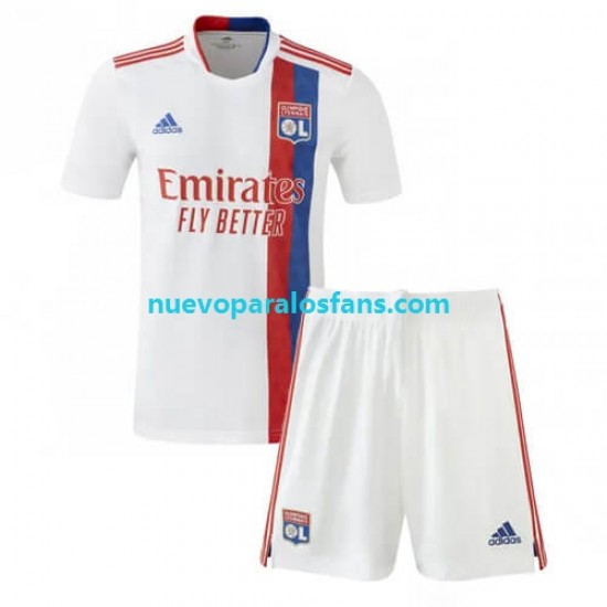 Camiseta de Fútbol Olympique de Lyon Niño Casa 2022-2023 Manga Corta