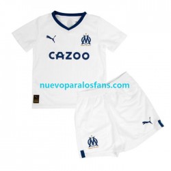 Camiseta de Fútbol Olympique de Marsella Niño Casa 2022-2023 Manga Corta
