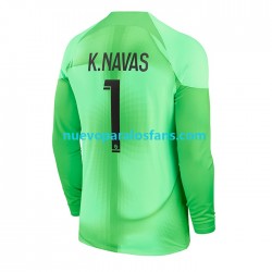 Camiseta de Fútbol Paris Saint-Germain K.Navas 1 Portero Hombre Casa 2022-2023 Manga Larga