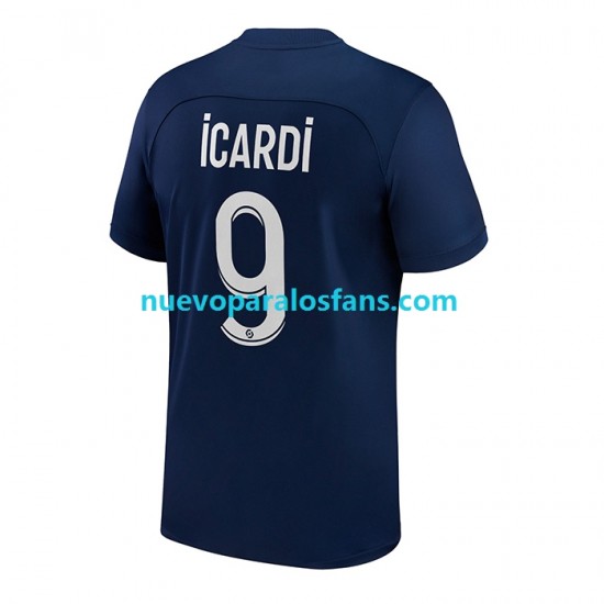 Camiseta de Fútbol Paris Saint-Germain Icardi 9 Hombre Casa 2022-2023 Manga Corta