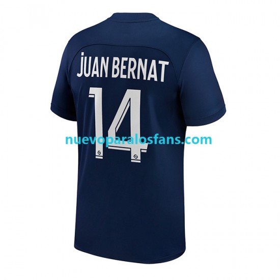 Camiseta de Fútbol Paris Saint-Germain Juan Bernat 14 Hombre Casa 2022-2023 Manga Corta