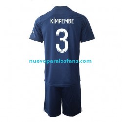 Camiseta de Fútbol Paris Saint-Germain Kimpembe 3 Niño Casa 2022-2023 Manga Corta