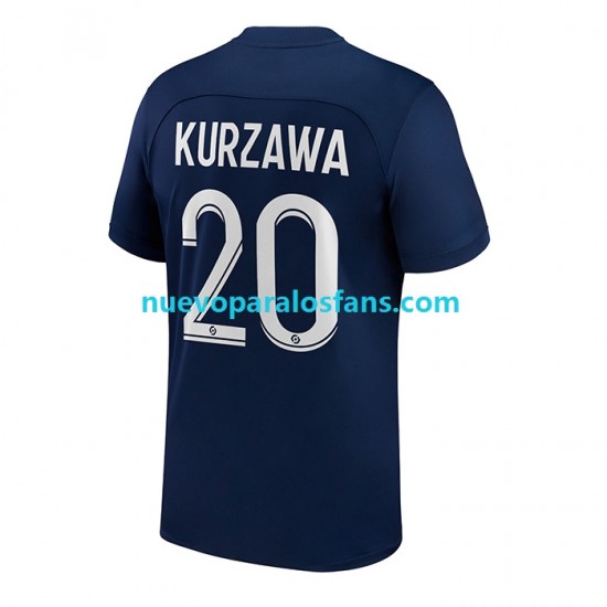 Camiseta de Fútbol Paris Saint-Germain Kurzawa 20 Hombre Casa 2022-2023 Manga Corta