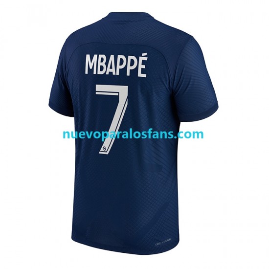 Camiseta de Fútbol Paris Saint-Germain Mbappé 7 Hombre Casa 2022-2023 Manga Corta