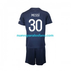 Camiseta de Fútbol Paris Saint-Germain Messi 30 Niño Casa 2022-2023 Manga Corta