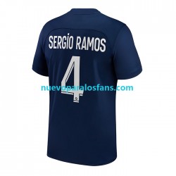 Camiseta de Fútbol Paris Saint-Germain Sergio Ramos 4 Hombre Casa 2022-2023 Manga Corta