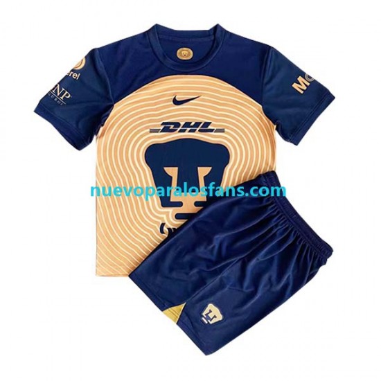 Camiseta de Fútbol Pumas UNAM Niño Exterior 2022-2023 Manga Corta