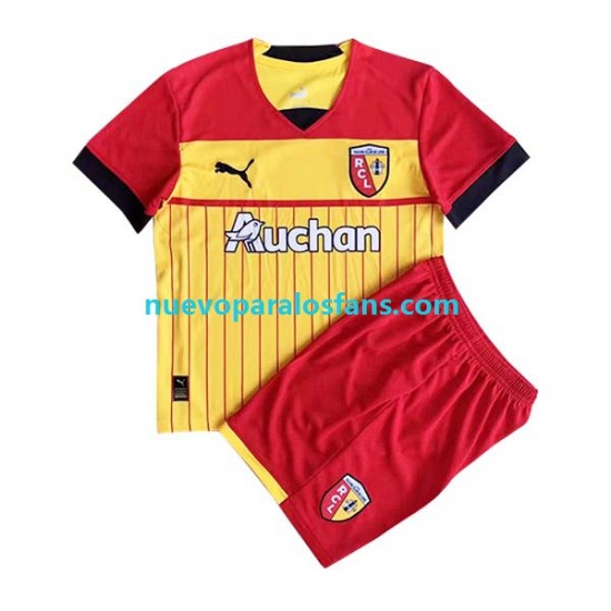 Camiseta de Fútbol RC Lens Niño Casa 2022-2023 Manga Corta