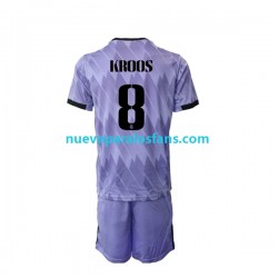 Camiseta de Fútbol Real Madrid Toni Kroos 8 Niño Exterior 2022-2023 Manga Corta