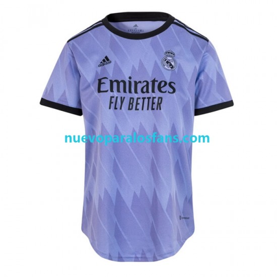 Camiseta de Fútbol Real Madrid Mujer Exterior 2022-2023 Manga Corta