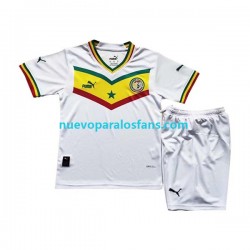 Camiseta de Fútbol Senegal Niño Casa Copa Mundial 2022 Manga Corta