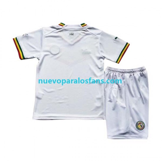 Camiseta de Fútbol Senegal Niño Casa Copa Mundial 2022 Manga Corta